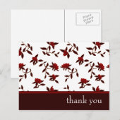 Vielen Dank : elegante Blumen: Postkarte (Vorne/Hinten)