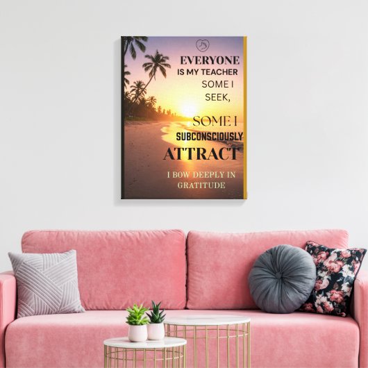 🖼️ Vielen Dank - Elegante Leinwand Zitat Kunst (Insitu (Wohnzimmer))