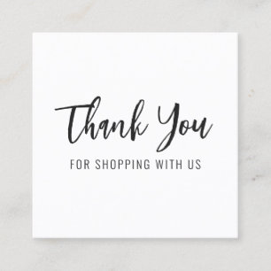 Vielen Dank Elegante Modern Square Business Card Quadratische Visitenkarte