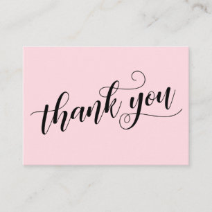Vielen Dank Elegante Typografie Pink Gastgeschenk  Begleitkarte