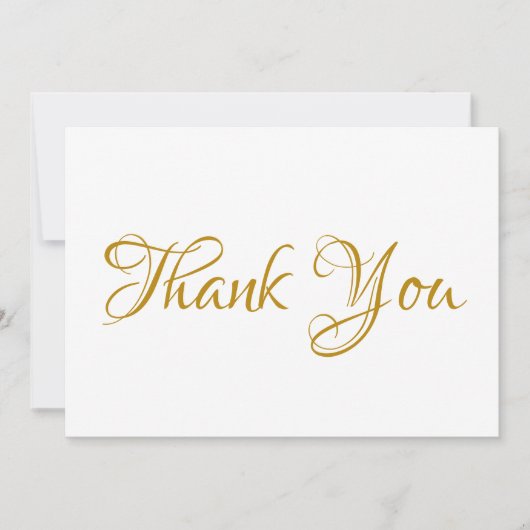 Vielen Dank, elegantes Skript dunkelgoldene weiße  (Vorderseite)