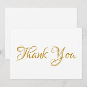 Vielen Dank, elegantes Skript dunkelgoldene weiße  (Vorne/Hinten)