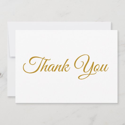 Vielen Dank, elegantes Skript dunkelgoldene weiße  (Vorderseite)