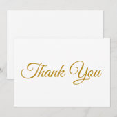 Vielen Dank, elegantes Skript dunkelgoldene weiße  (Vorne/Hinten)