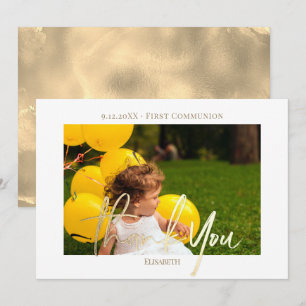 Vielen Dank Erste Kommunion Foto Card mit Umschlag Mitteilungskarte