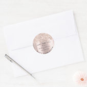 Vielen Dank, erstellt mit Liebe Glitzer Confetti R Runder Aufkleber (Umschlag)