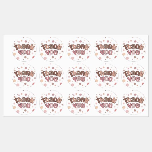 Vielen Dank Etiketten (Blatt)
