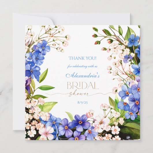 Vielen Dank etwas Blau: Baby's Breath & Flax (Vorderseite)