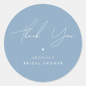 Vielen Dank etwas Blue Brautparty Runder Aufkleber (Vorderseite)