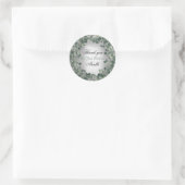 Vielen Dank Eucalyptus Birthday Bride Mint Gray Runder Aufkleber (Tasche)