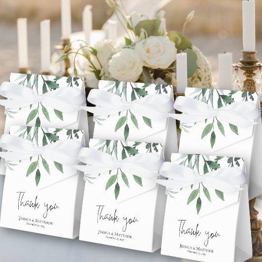 Vielen Dank Eucalyptus Wedding Geschenkschachtel