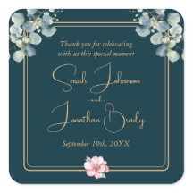 Vielen Dank, Eucalyptus Wedding Sticker