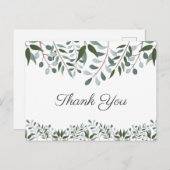 Vielen Dank Eukalyptus Greenery Floral Postkarte (Vorne/Hinten)