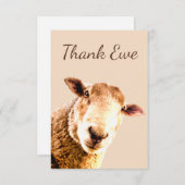 Vielen Dank, Ewe Sheep Animal Spaß Dankeskarte (Vorne/Hinten)