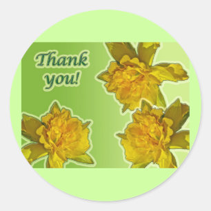 Vielen Dank Extravagant Frilled Daffodils Stickers
