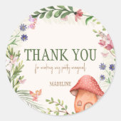 Vielen Dank, Fairy Enchanted Forest Gastgeschenk Runder Aufkleber (Vorderseite)