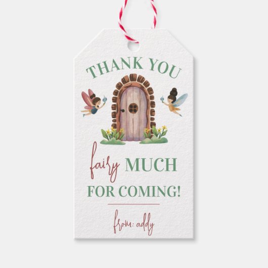 Vielen Dank! Fairy Garden House Geschenkanhänger (Vorderseite)