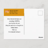 Vielen Dank Fall Business Erntedank Postkarte (Rückseite)