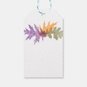 Vielen Dank Fall Foliage Elegantes Gold Script Geschenkanhänger (Rückseite)