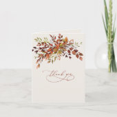 Vielen Dank Fall Minimalistische Skriptkarte (Vorderseite)