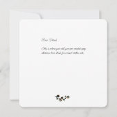 Vielen Dank Fall Themse mit Sonnenblumenrahmen Dankeskarte (Rückseite)