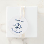 Vielen Dank Familie Name Compass Anchor Blue White Geschenkanhänger (Beispiel)
