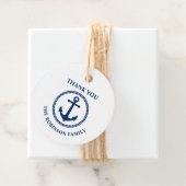 Vielen Dank Familie Name Nautical Sea Anchor Navy Geschenkanhänger (Beispiel)
