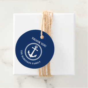 Vielen Dank Familie Name Nautical Sea Anchor Navy Geschenkanhänger