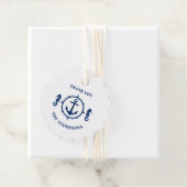 Vielen Dank Familienname Seepferd Anchor Navy Blue Geschenkanhänger (Beispiel)