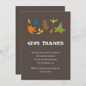 Vielen Dank, farbenfrohe Blätter Fall Erntedank Einladung (Vorne/Hinten)