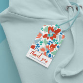 Vielen Dank farbenfrohe Blumenbekleidung Geschenkanhänger