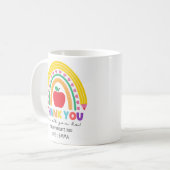 Vielen Dank farbenfrohe Lehrerin Wertschätzung Rai Kaffeetasse (Vorderseite Links)