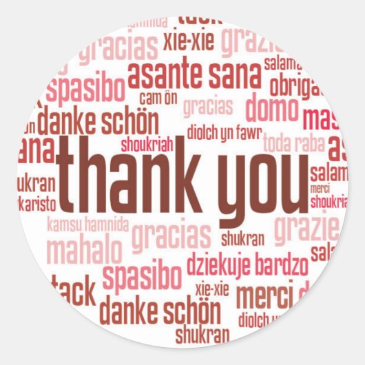 Vielen Dank, farbig roter Umschlag Aufkleber Aufkl (Vorderseite)