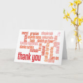 Vielen Dank, farbige rote Faltkarte Karte (Gelbe Blume)