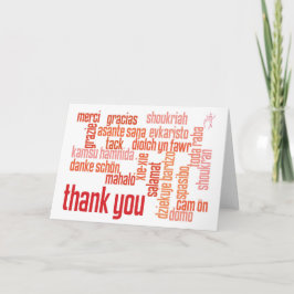 Vielen Dank, farbige rote Faltkarte Karte