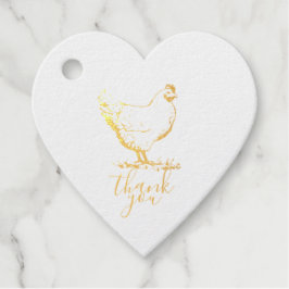 Vielen Dank Farmhouse Chicken Hen Logo Luxus Geschenkanhänger