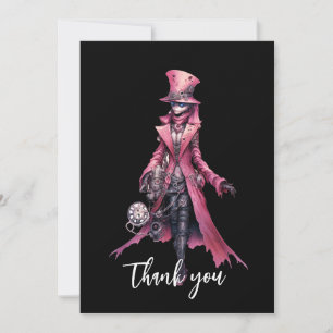 Vielen Dank, Fashion Steampunk Skeleton Ghost Dankeskarte