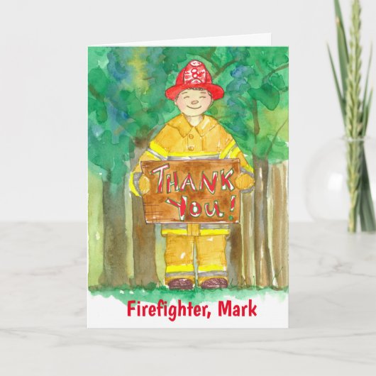 Vielen Dank, Firefighter Individuelle Name Karte (Vorderseite)
