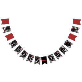 Vielen Dank Firefighter Thin Red Line Custom Wimpelkette