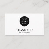 Vielen Dank Firmenlogo in Schwarz und Weiß Rabattkarte (Vorderseite)