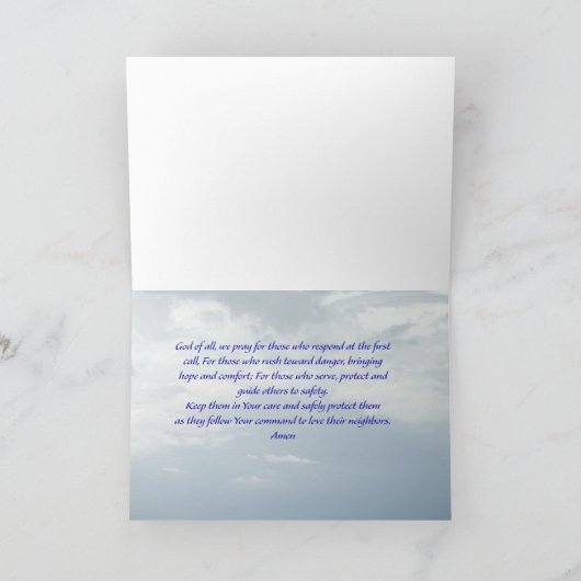 Vielen Dank First Responder Karte (Innenseite)