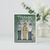Vielen Dank First Responder Postcard Postkarte (Stehend Vorderseite)