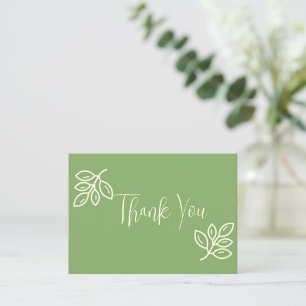 Vielen Dank flache Note Card Custom Sage Green Min Mitteilungskarte