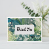 Vielen Dank Flachkarte 3.5" x 5" - Green Multi Dankeskarte (Stehend Vorderseite)