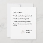 Vielen Dank, Flachkarte, Niedlich und einfach Dankeskarte (Rückseite)