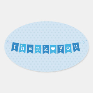 Vielen Dank Flags Blue Sticker