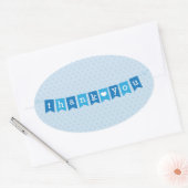Vielen Dank Flags Blue Sticker (Umschlag)