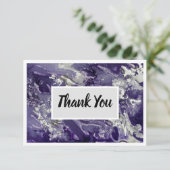 Vielen Dank Flat 3.5" x 5" Card - Lila Dankeskarte (Stehend Vorderseite)