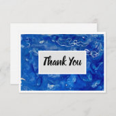 Vielen Dank Flat 3.5" x 5" Notecard - Blau Dankeskarte (Vorne/Hinten)