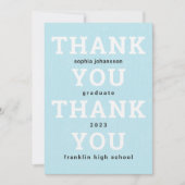 Vielen Dank Flat Abschluss Arctic Blue Dankeskarte (Vorderseite)